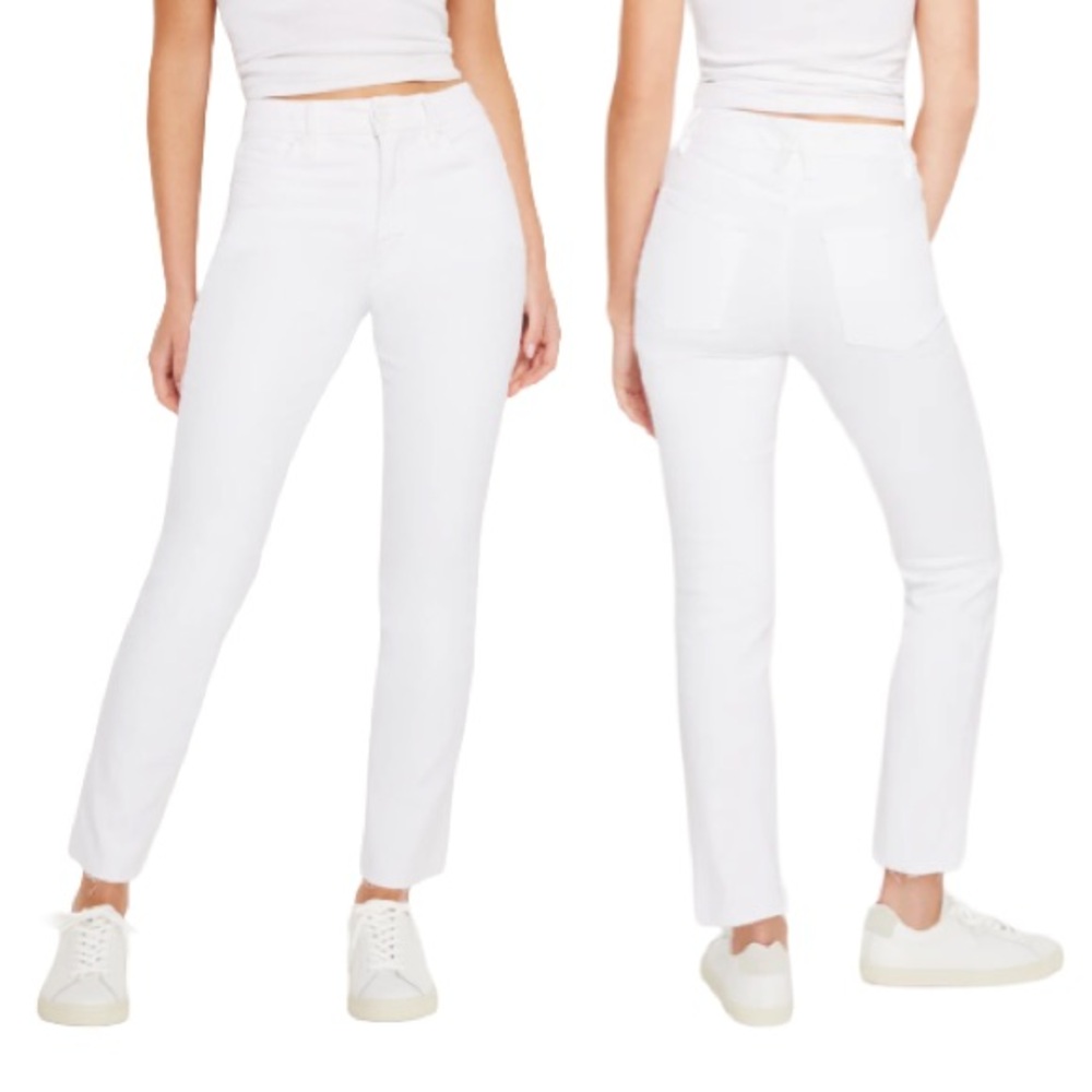 Good American straight white jeans 8/29